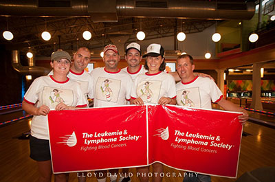 A team supporting LLS at our bowling event