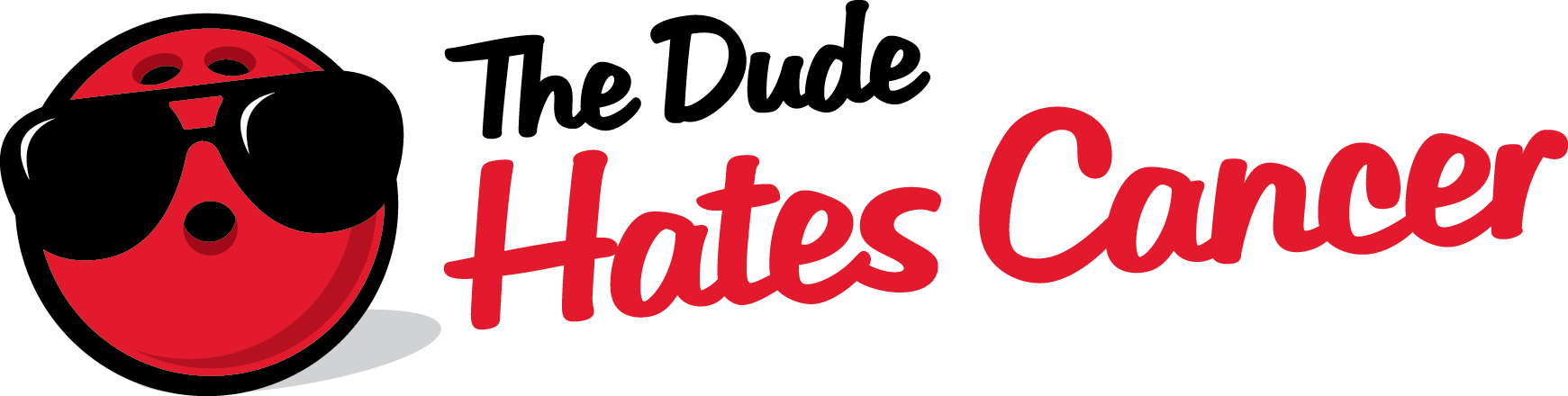 The Dude Hates Cancer Bowling Ball Logo